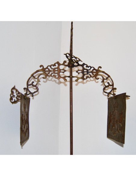 Grande lampara de aceite de bronce