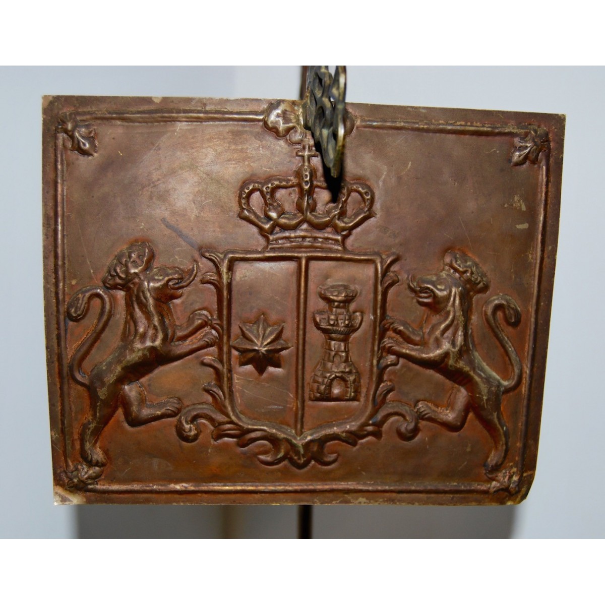 Grande lampara de aceite de bronce