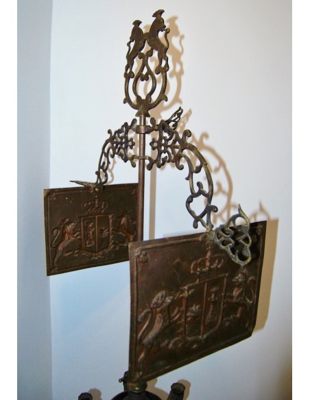 Grande lampara de aceite de bronce