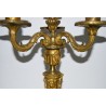 Pareja de candelabros de bronce dorado 1860-70