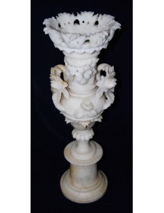 Jarrón de alabastro tallado 1900-1930 2