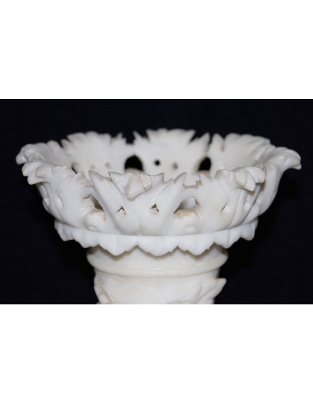 Jarrón de alabastro tallado 1900-1930