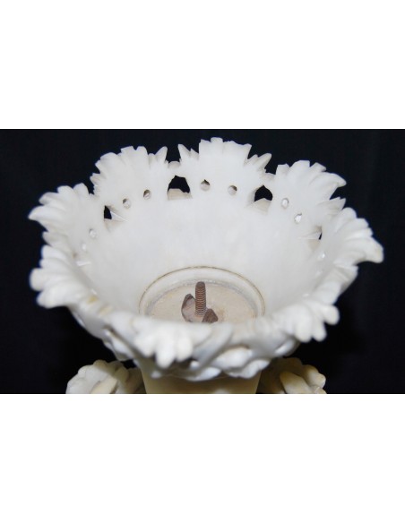 Jarrón de alabastro tallado 1900-1930