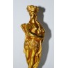 Escultura de bronce dorado y mármol siglo XVIII