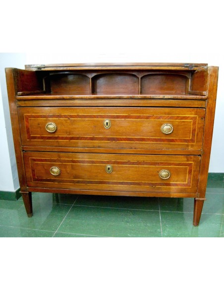 Cómoda escritorio italiana del siglo XVIII