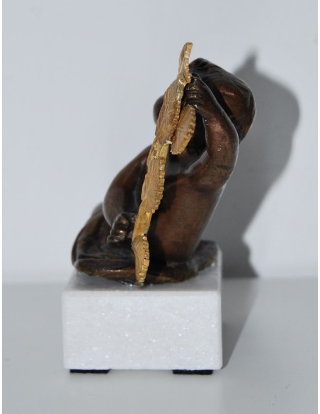 Putto de bronce del siglo XIX