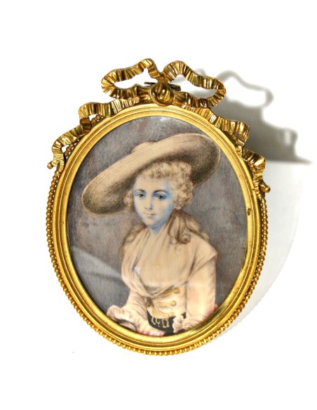 Pareja de miniaturas del siglo XIX