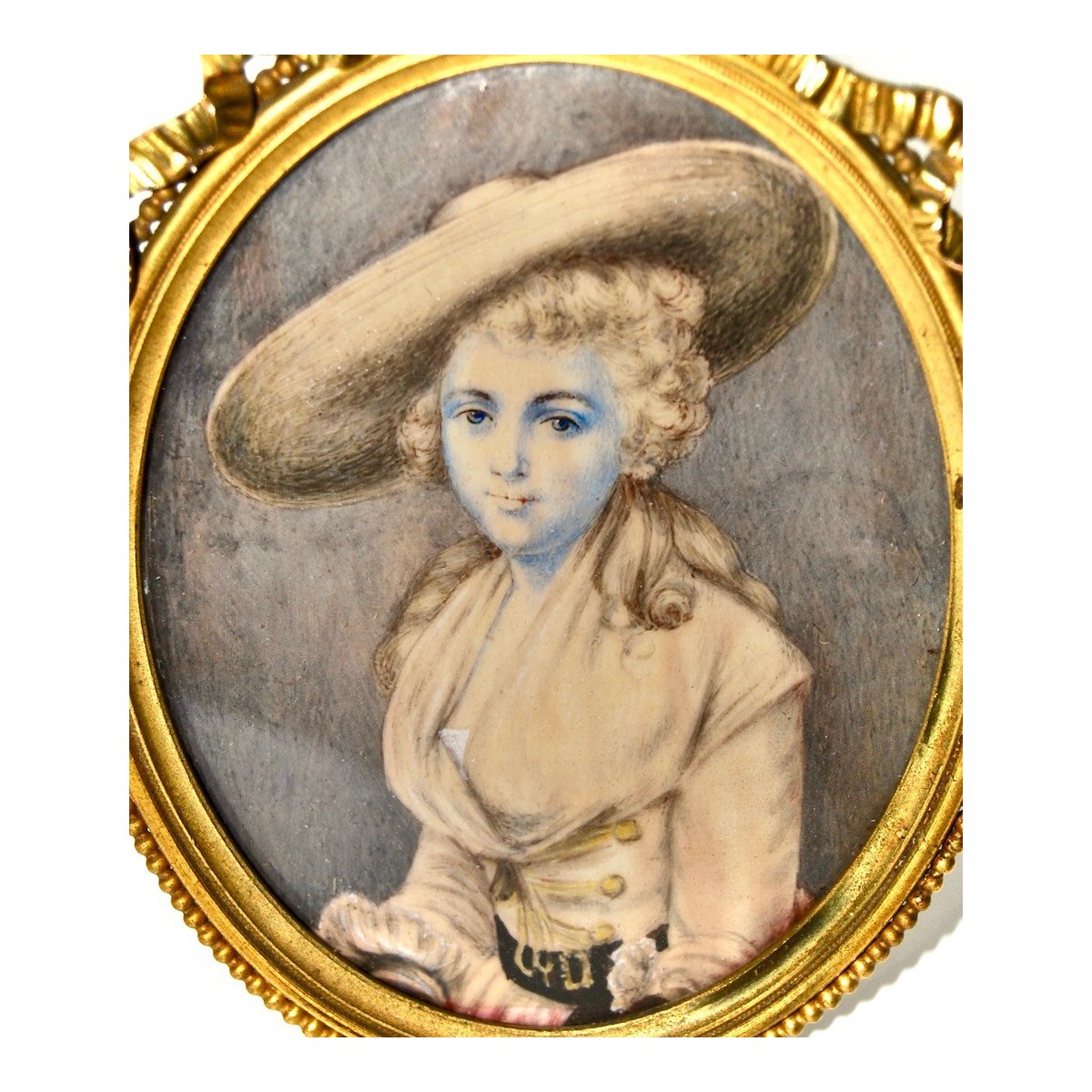 Pareja de miniaturas del siglo XIX