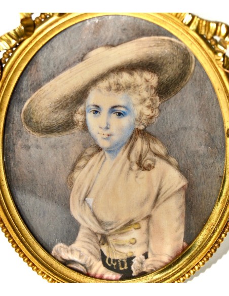 Pareja de miniaturas del siglo XIX