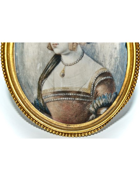 Pareja de miniaturas del siglo XIX