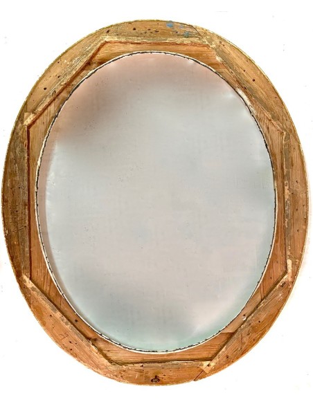 Marco ovalado plateado del siglo XIX