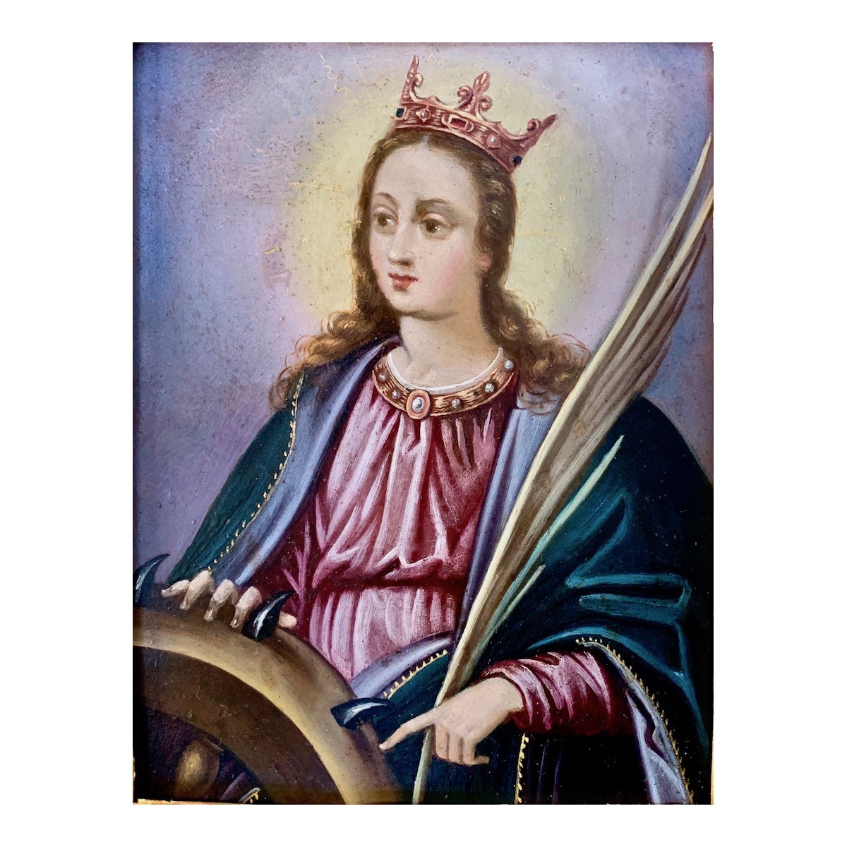 Pintura sobre cobre del siglo XVIII