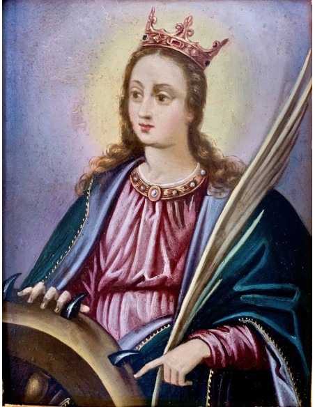 Pintura sobre cobre del siglo XVIII