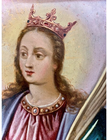 Pintura sobre cobre del siglo XVIII