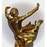“Patinadora sobre hielo” bronce dorado, decó