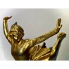 “Patinadora sobre hielo” bronce dorado, decó