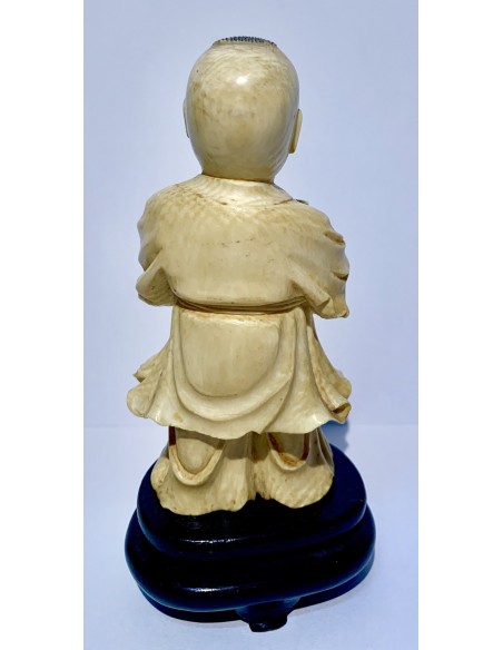 Escultura de marfil Niño con copas