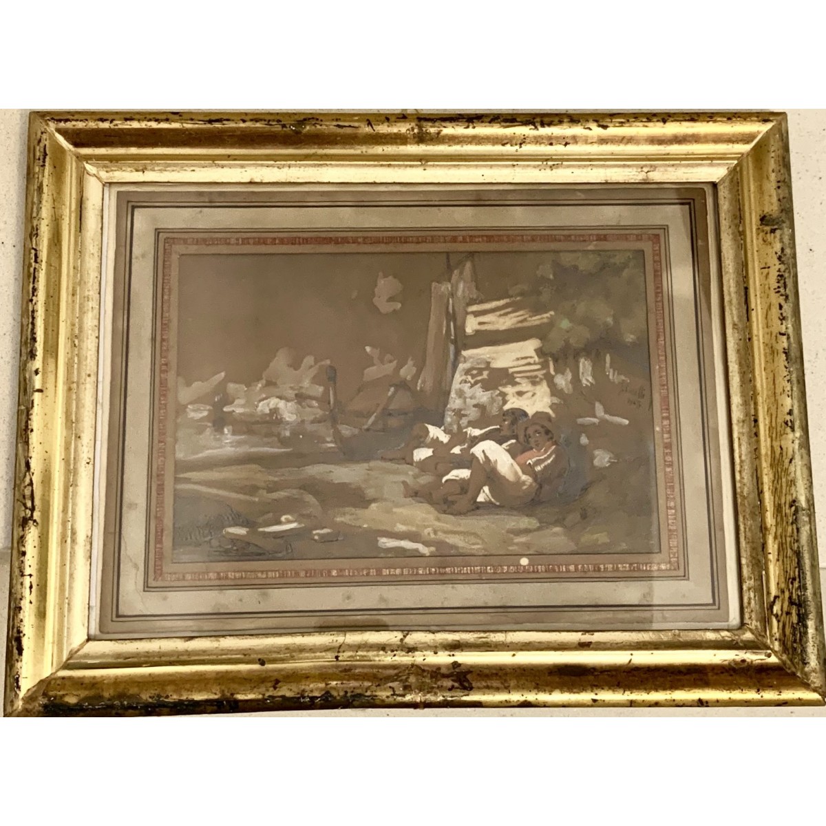 Consalvo Carelli, “Pescadores descansando”