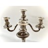 Pair of five-armed sterling silver candlesticks