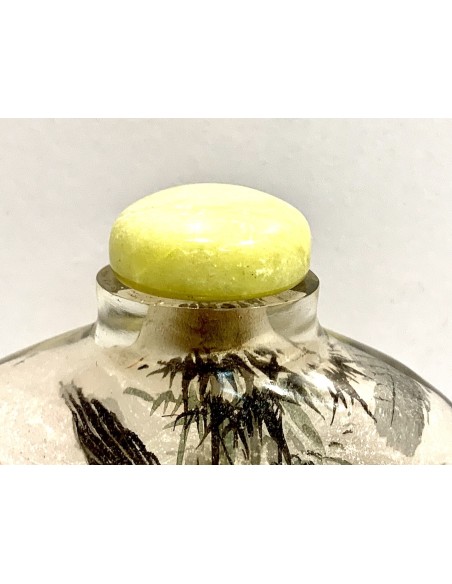 Snuff bottle de cristal pintado