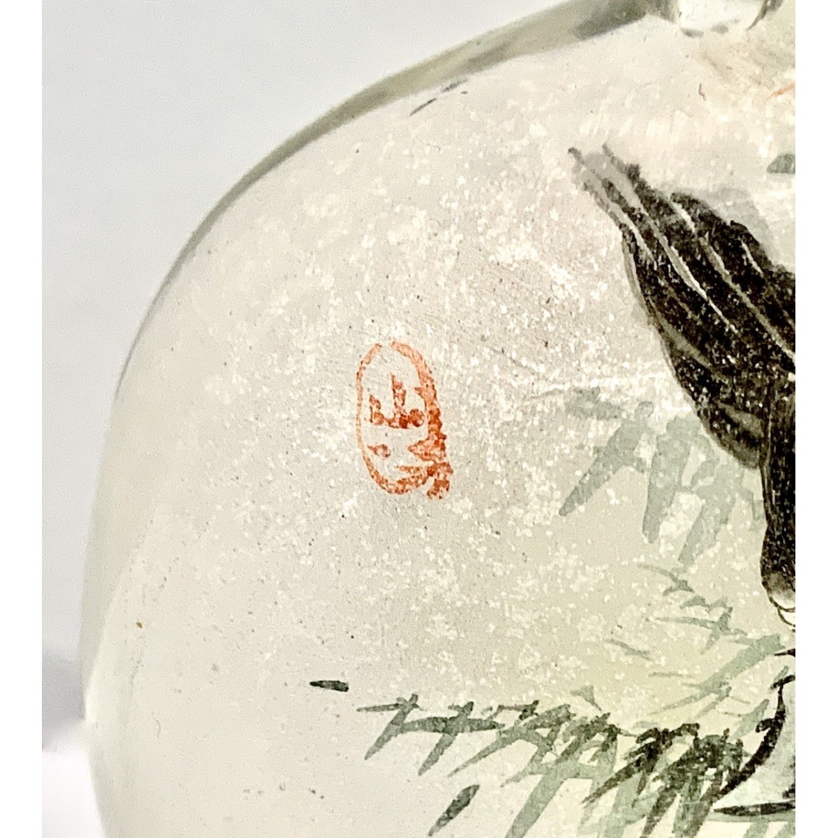 Snuff bottle de cristal pintado