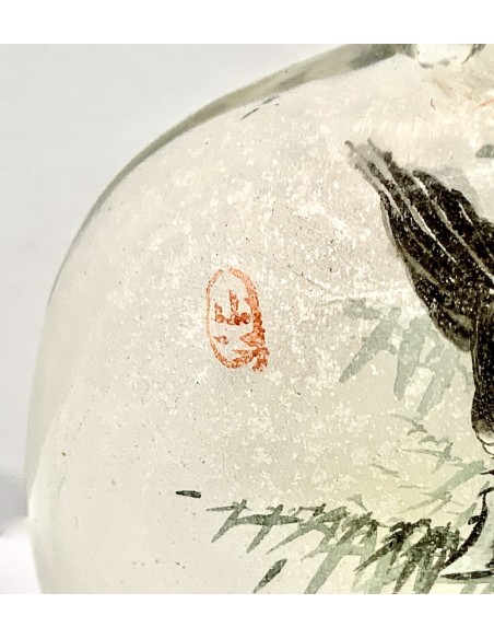 Snuff bottle de cristal pintado