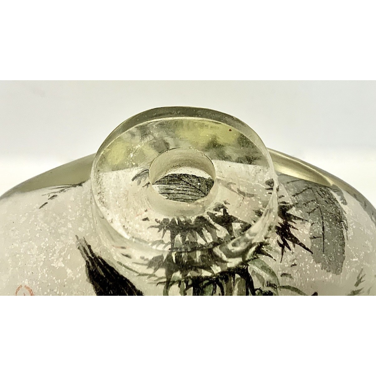 Snuff bottle de cristal pintado