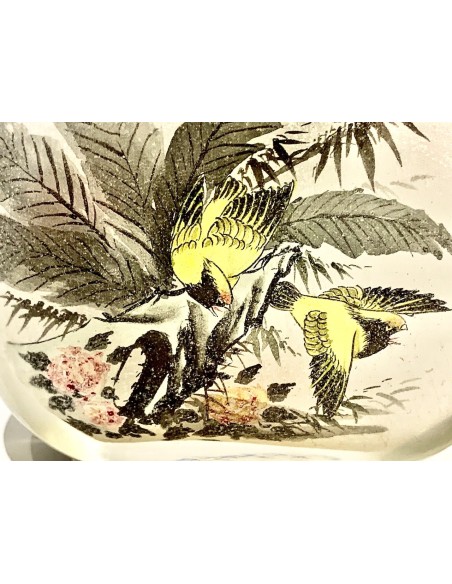 Snuff bottle de cristal pintado