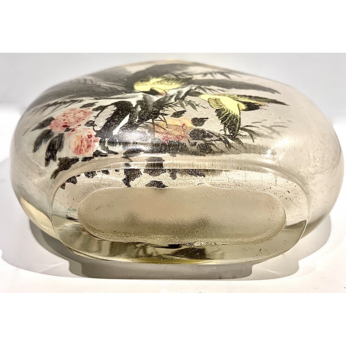 Snuff bottle de cristal pintado