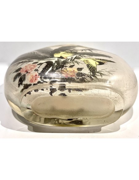 Snuff bottle de cristal pintado