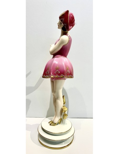 Bailarina de cerámica decó.