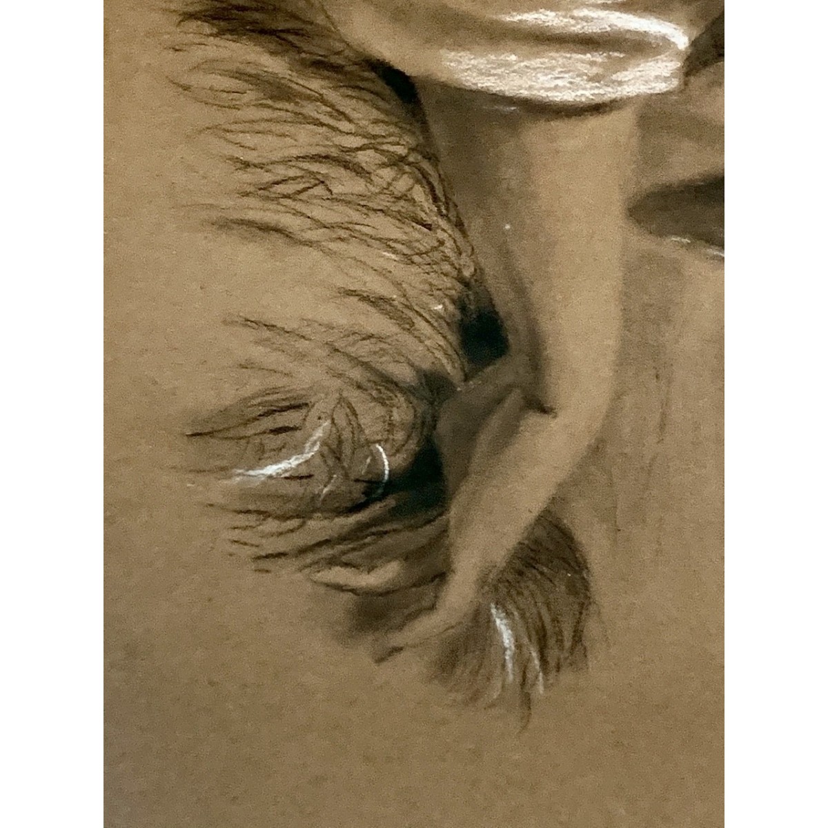 “Pastora”, dibujo al carboncillo  del siglo XIX