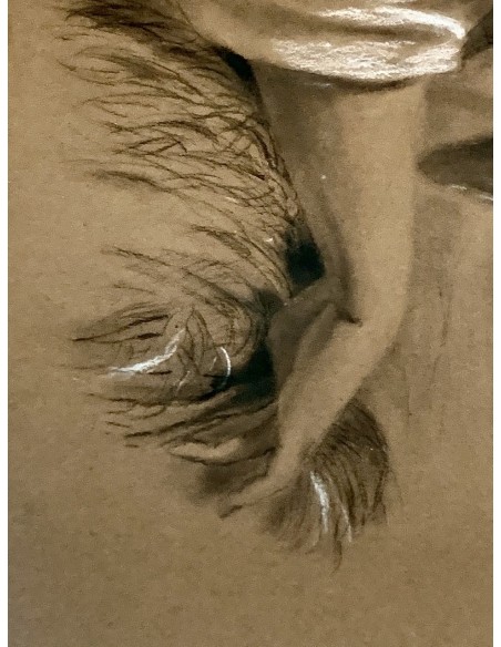 “Pastora”, dibujo al carboncillo  del siglo XIX