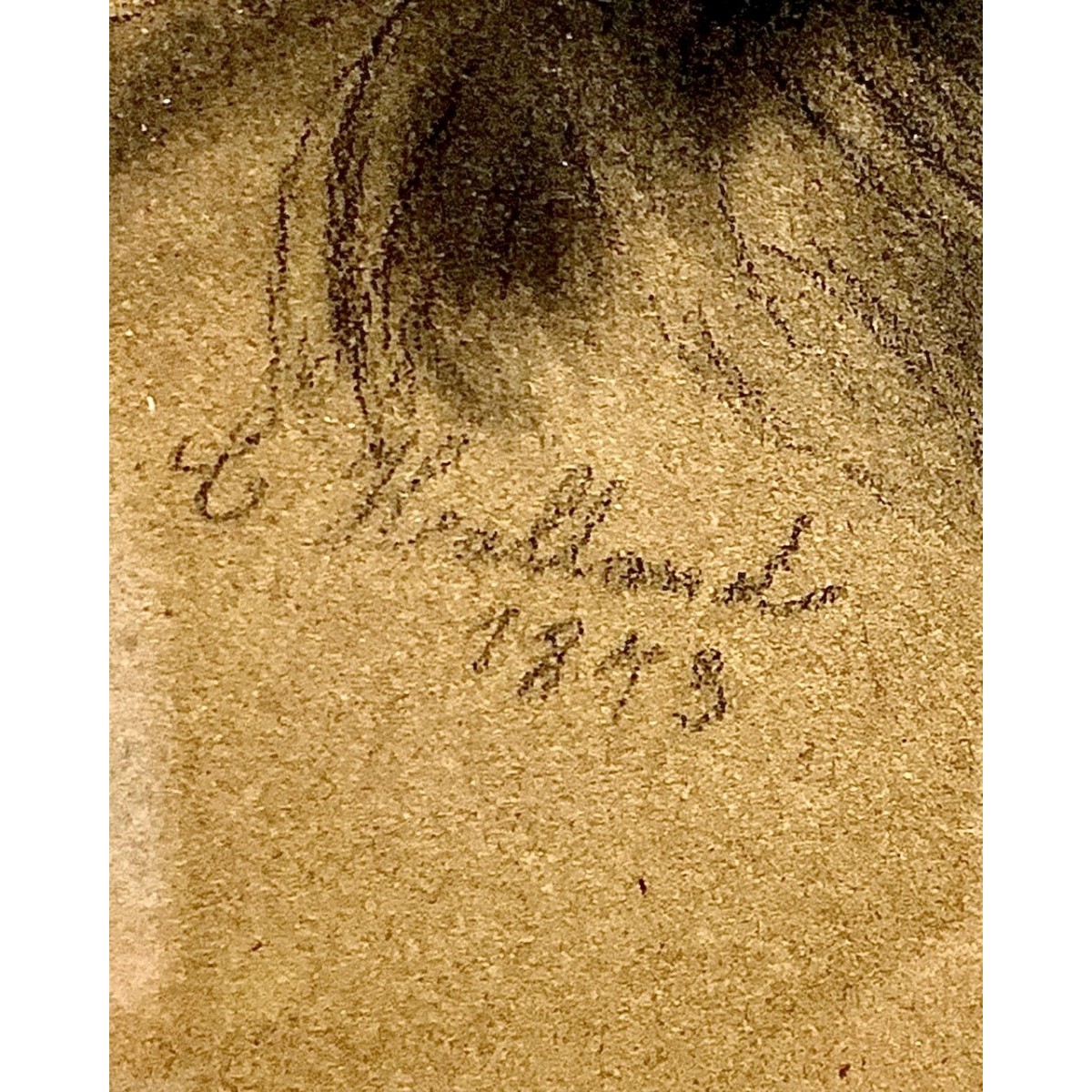 “Pastora”, dibujo al carboncillo  del siglo XIX