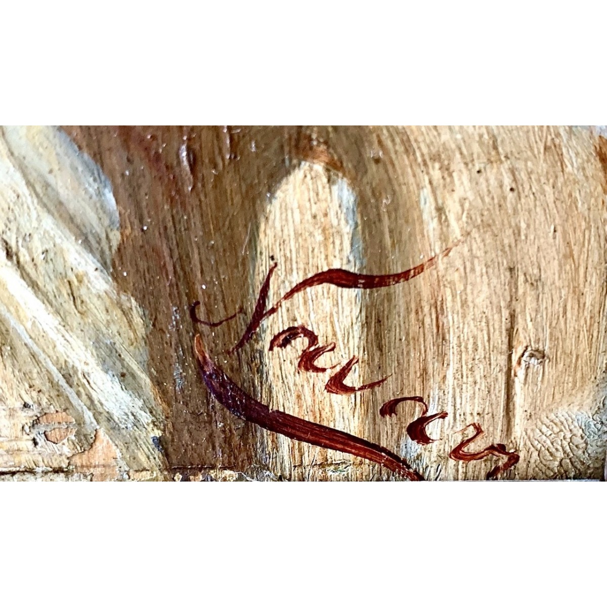 “Palomas”, óleo sobre tabla de finales del siglo XIX 