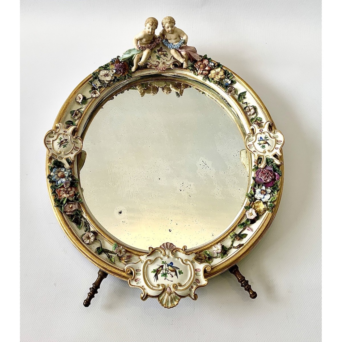 Espejo de porcelana Meissen