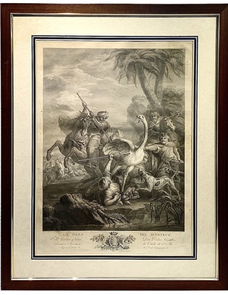 Pareja de grabados del siglo XIX