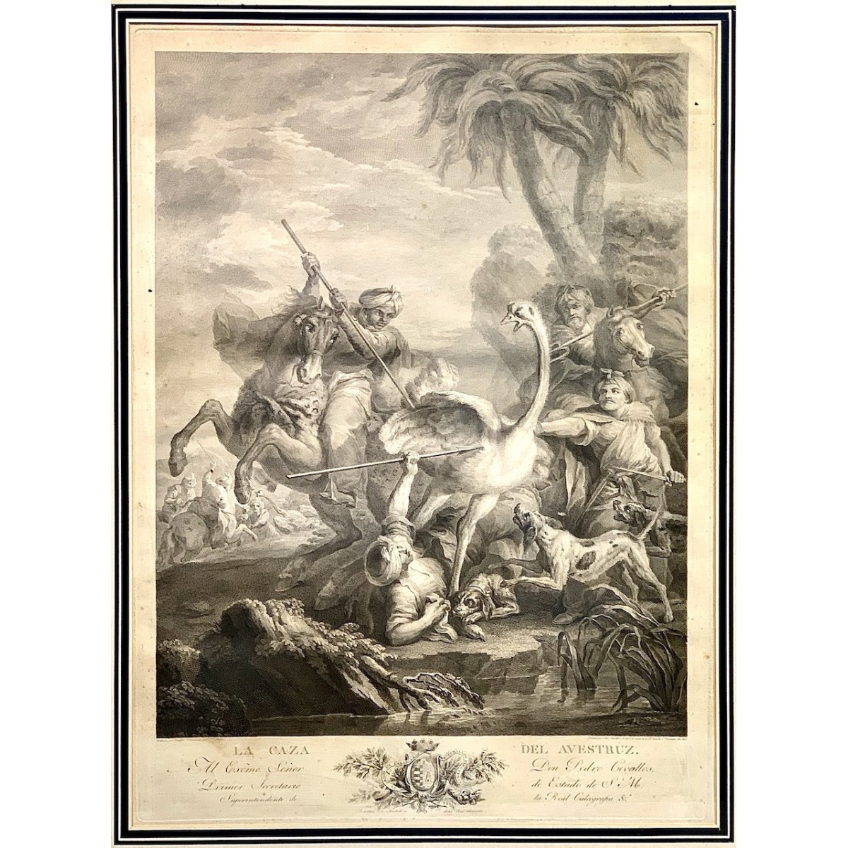 Pareja de grabados del siglo XIX