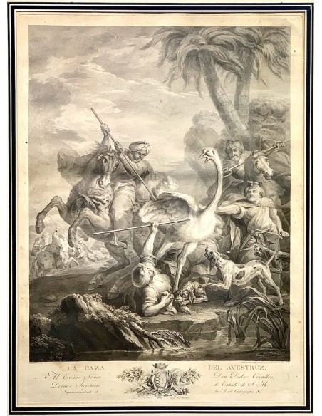 Pareja de grabados del siglo XIX