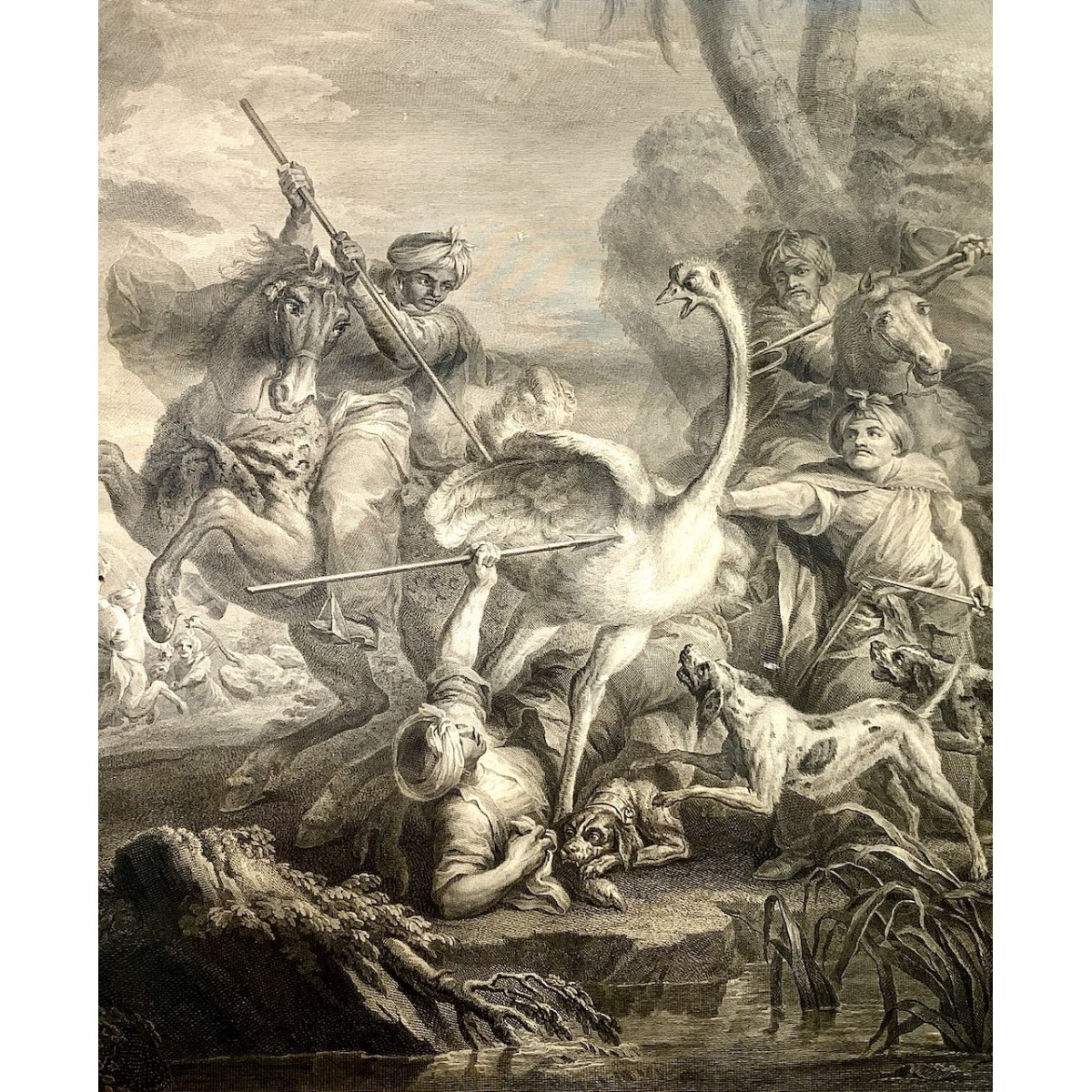 Pareja de grabados del siglo XIX