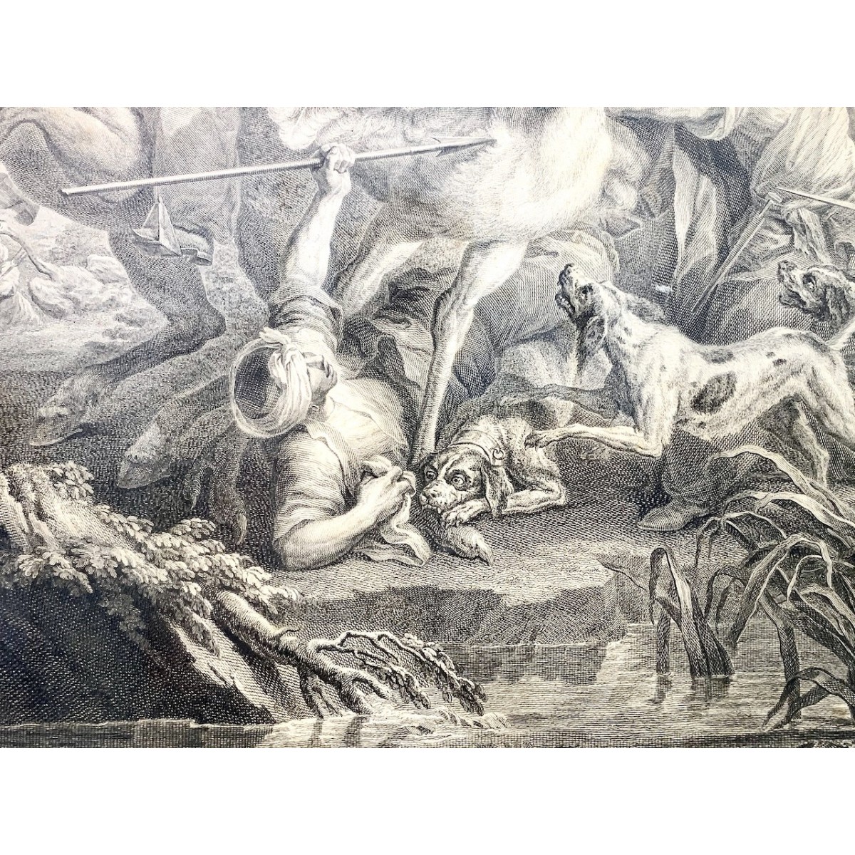 Pareja de grabados del siglo XIX