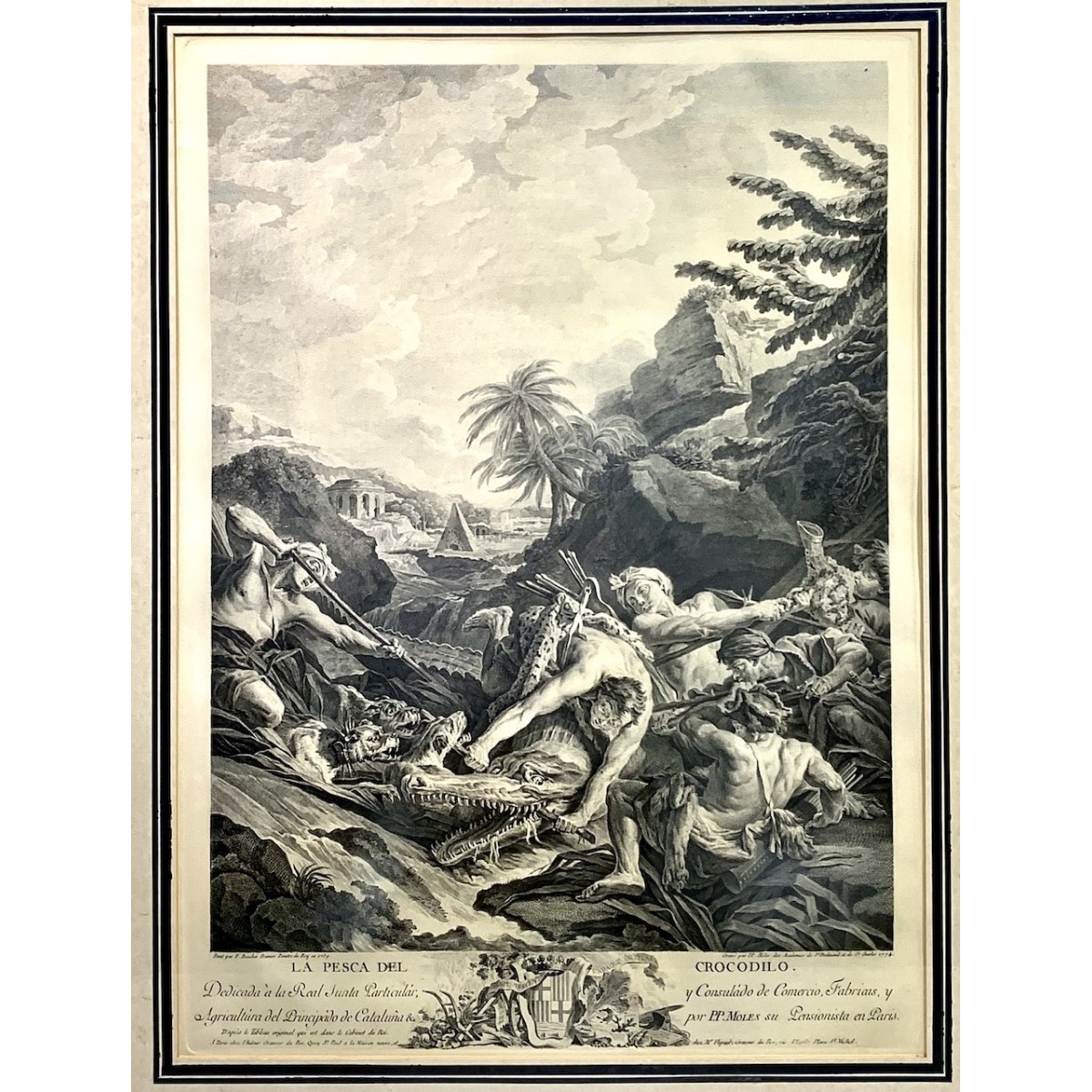 Pareja de grabados del siglo XIX