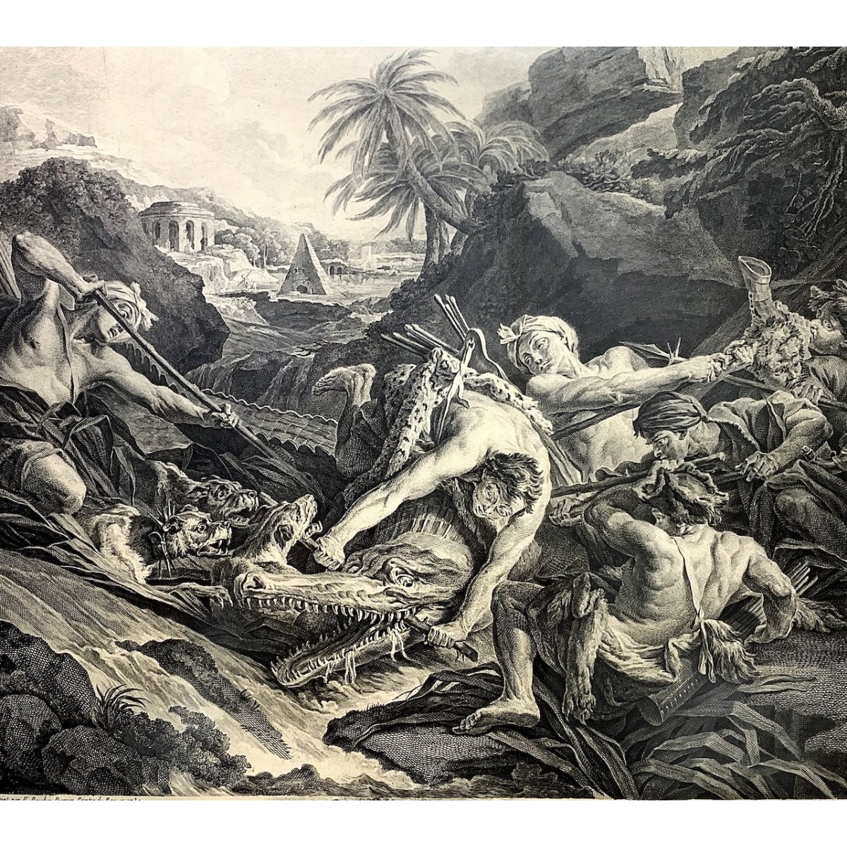 Pareja de grabados del siglo XIX