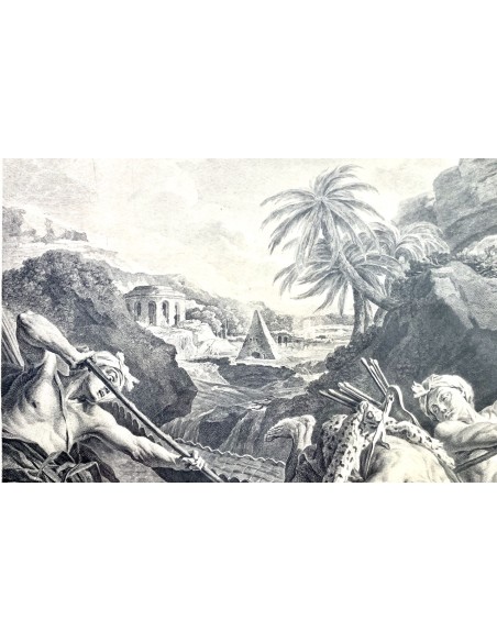 Pareja de grabados del siglo XIX