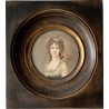 Retrato de mujer, miniatura del siglo XIX.