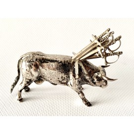 Toro porta stuzzicadenti d’argento 2