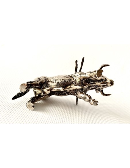 Toro palillero de plata de ley