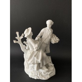 Biscuit de finales del Siglo XIX, escena romántica 2