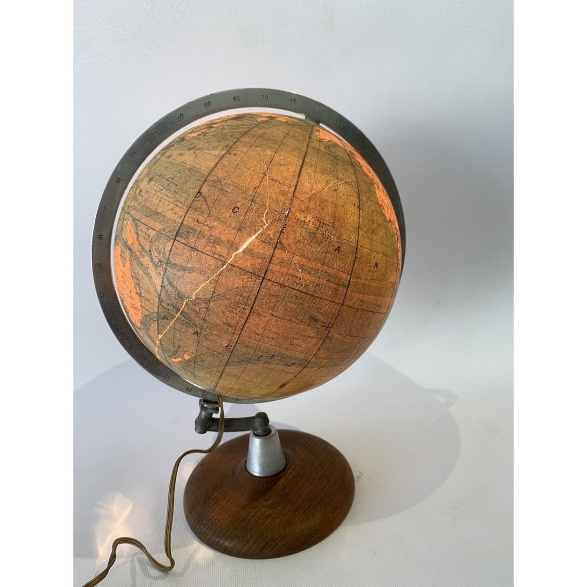 Luminous earth globe first half of the 20th 