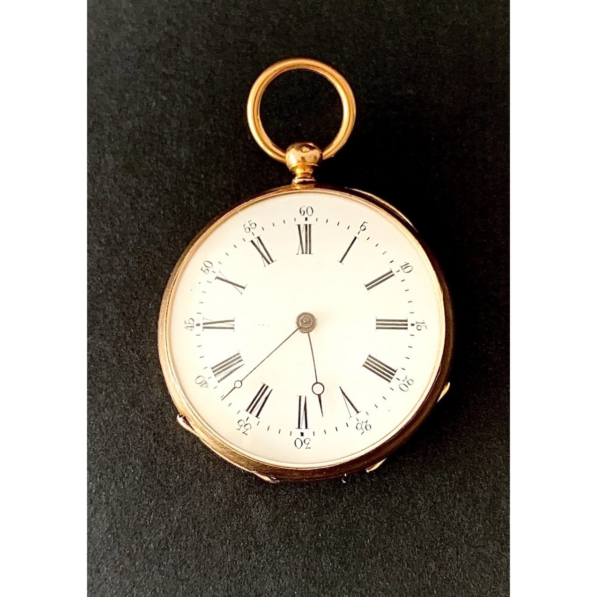 Reloj de bolsillo de oro de 18K, siglo XIX.